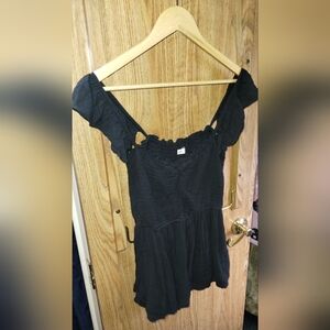 Hollister Black Off Shoulder Top Medium